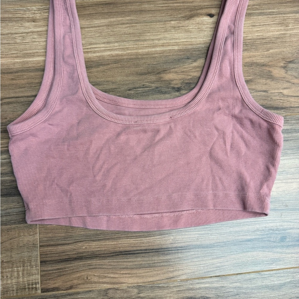 Zara Blush Ribbed Top - Picture 2 of 3